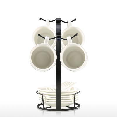 China Standing type workable metal wire coffee cup holder stretch coffee cup coffee cup holder for sale