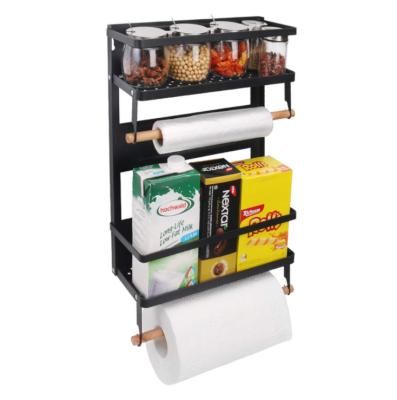 China Amazon Hot Sale Side Wall Fridge Storage Rack Viable Organizer For Kitchen for sale