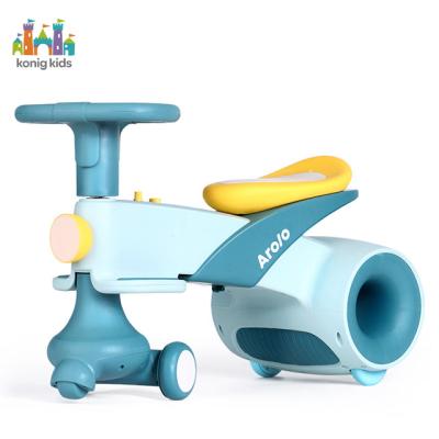 China Baby Toys Walkers Stroller Konig Kids Twisting Car Scooter Musical Freewheel Plastic Ride On Car With Lights for sale