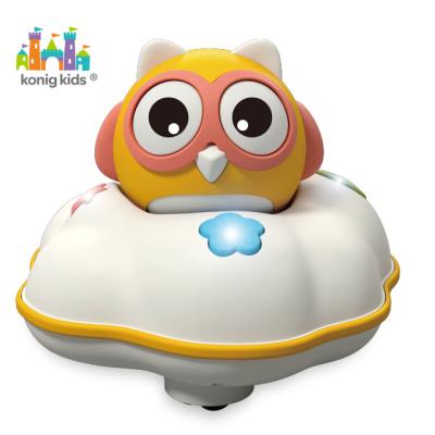 China Cute Konig Children Cartoon Walking And Turning Owl Intelligent Interactive Toy With Music And Lights for sale