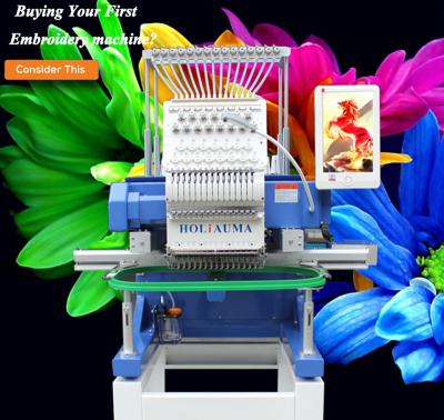 China Best flat / logos / 3D embroidery software free auto oiling digitized computerized Tajima 1 head embroidery machine make in China for multi functions for sale