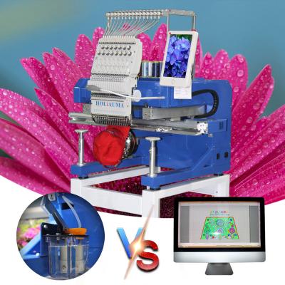 China Flat / Logos / 3D Embroidery 5 Years Warranty Newest DAHAO System A15 China Cap High Quality Automated Single Head Embroidery Machine HO1501N for sale