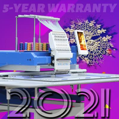 China Hat/shoes/clothes/toys/bag/leather embroider 5 years warranty! Holiauma best selling single main trade prices tajima machine embroidery digital embroidery machine for sale