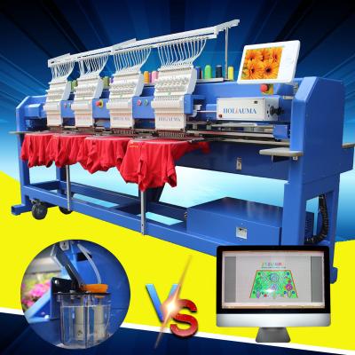 China Finishing clothes/bag/shoes/towel etc. 5 years warranty! Automatic 4 Head Flatbed/T-shirt/3D/Hat Professional Embroidery Machine Computerized Embroidery Machine for sale