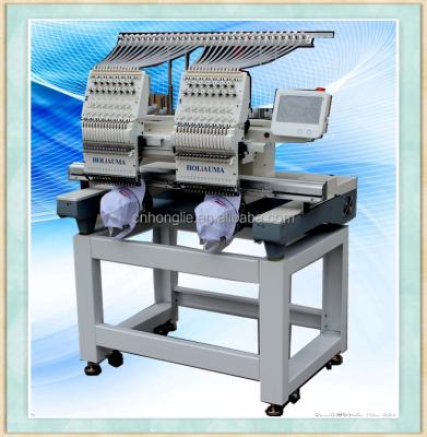 China Hat /Flat/ Garment like T-shirt bag T-shirt lace emboridery HOLIAUMA 2 head automated embroidery machine price in India for sale