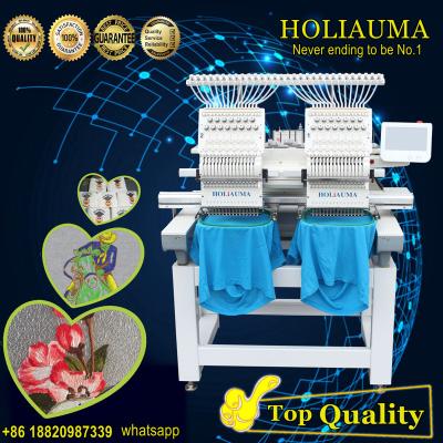 China Cap/shirt/flat/3D/leather/bag/towel/embroidery etc embroidery machine prices heads automated embroidery desing sewing machine HOLiAUMA two for sale