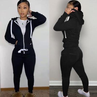 China QUICK DRY Custom Women Sweatsuit Pullover Hoodie Casual Sweatpants Sports Teams Tracksuit Jogger Set for sale