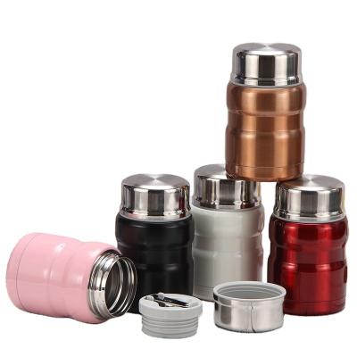 China Heatable Spoon Collapsible Vacuum Jar Food Flask Thermal Lunch Flask for sale