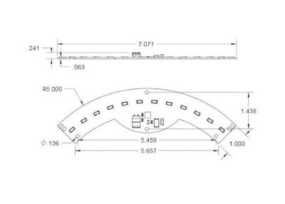 Κίνα 120V σχεδιάγραμμα πινάκων PCB των οδηγήσεων συνήθειας εναλλασσόμενου ρεύματος, 4 Watt ενότητα αψίδων σχεδίου PCB 10 οδηγήσεων ίντσας προς πώληση