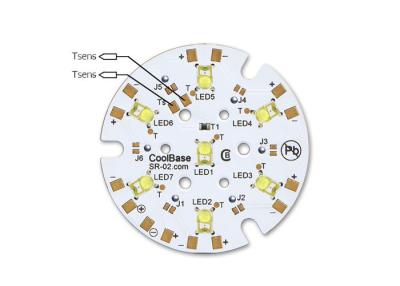 China 7 LED 40mm Custom LED PCB , Round LED Module Cool Base Assembly for sale