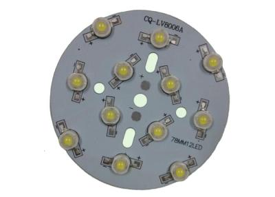 China High Power Led Printed Circuit Board 12W 78mm Diameter With 1W LED Diodes Heat Sink for sale