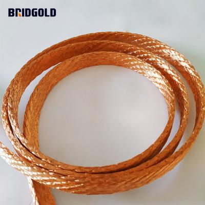 China COMP. ELECT. underground AND MECHANICAL MATERIAL 8MM2 BRAIDED COPPER WIRE FOR LIGHTNING PROTECTION BRAIDED COPPER TAPE for sale