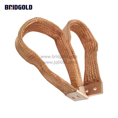 China Conductivity 5000A Flexible Copper Braid Busbars Flat Braided Shunts for sale