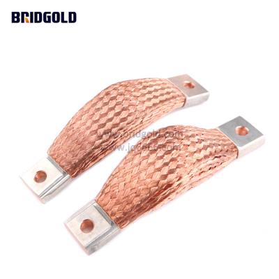 China Flexible power ground strap tinned copper braid battery strap china supplier for sale