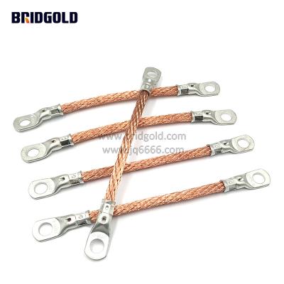 China Factory Grounding 30awg Underground Direct Copper Braiding Jumper Flexible Tinned Copper Braid Ready To Ship for sale