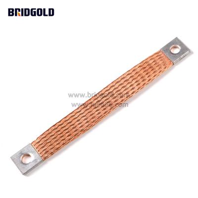 China Underground Low Price 200A Flat Copper Braid Insulated Ground Straps Factory for sale