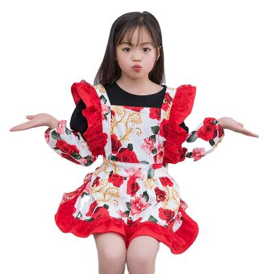 China Wholesale Cleaning Line Art Apron Kids Cotton Baking Painting Apron Keep Clean Children Florist for sale