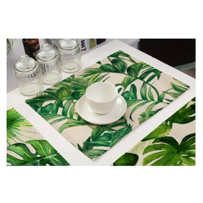 China Best Ware Kitchen Table Place Mat Cotton Viable Selling Printed Canvas Place Mat Dining Table Mat Cotton Kitchen Place Mat for sale