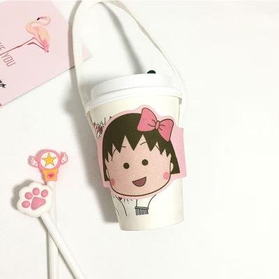 China Eco-friendly 100% Insurance Printed Cotton Commercial Hot Mug Set For Beverage With Hanging Strap for sale