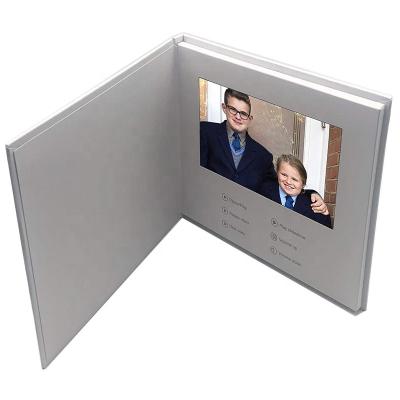 China USA Homemade Video Brochure Mini Business Card Custom Video Transmittable Greeting Card With 5inch LCD Screen for sale