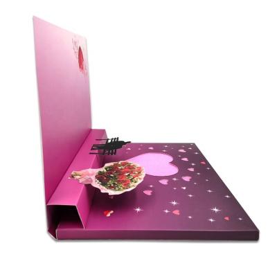 China Custom USA Invitation Led Light Card 3D Pop Up Handmade Greeting Card for sale