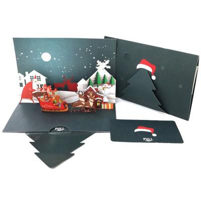 China USA 3D Pop Thank You Christmas Gift Paper Greeting Cards for sale