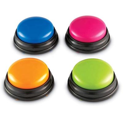 China USA Voice Recording Sound Button For Kids Interactive Toy Answering Buttons Orange+Pink+Blue+Green for sale