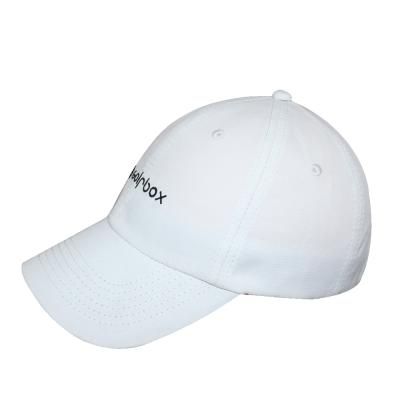 China COMMON Wholesale Good Quality Custom White Embroidery Polyester Baseball Hat Sports Unstructured Hat for sale