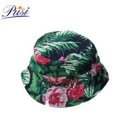 China JOINT Floral Custom Wholesale Fisherman Hat Fashion Printing Sublimation Print Sublimation Tropical Bucket Hats for sale