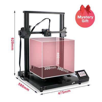 China Large Print Size With Touch Screen Factory Original 300 x 300 x 400 mm Large Print Size LCD 3.5 Inch Touch Screen FDM Filament 3D Printer With High Accuracy for sale