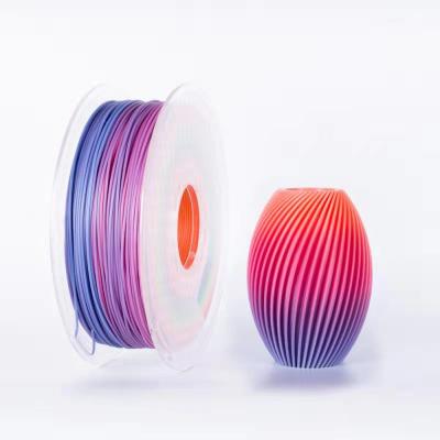 China Roll Gradient 3D Printer Filament Factory 1.75mm Diameter 1kg Color 3D Printer PLA Rainbow Filament for sale