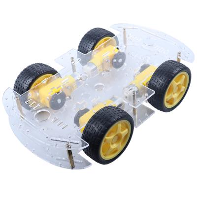 China Robot Car Chassis Kit 4WD Robot Chassis 4WD Smart Educational Car Chassis Directly DIY Smart STEM Project from factory for sale