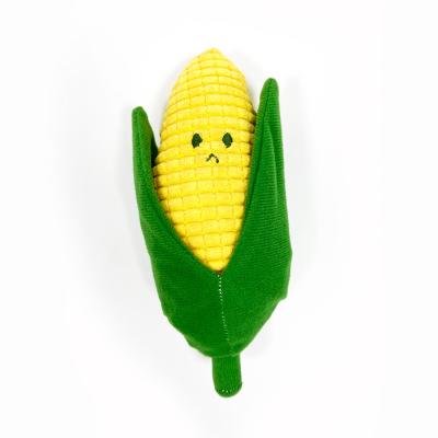 China Wholesale High Quality Viable Series Animal Corn Dog Squeaky Toy Plush Pet Dog Squeaky Toy for sale