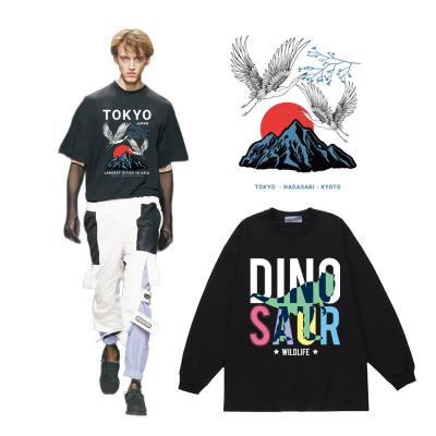 China Durable Transfer Sticker For Iron On Clothes Custom New Fashion Printing Full Color Hot Press DTF Vinyl Sticker Holographic Transfer for sale