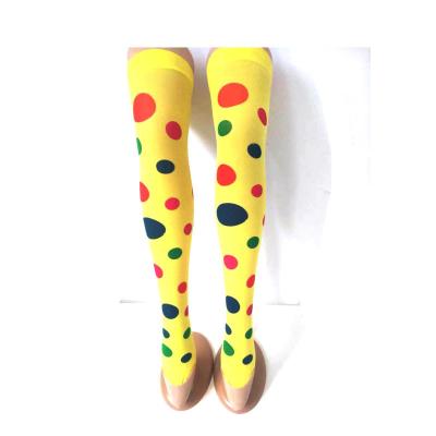 China Dot Over Knee Stockings Colorful Rainbow Party Sporty Hot Selling Funny Socks for sale