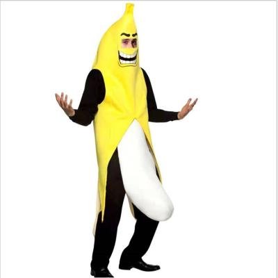 China New Arrival Comfortable Halloween Adult Knitted Sponge Compound Stage Costumes For Halloween Banana Costume for sale