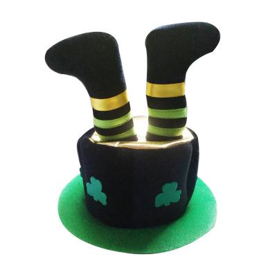 China Cozy New Arrival Irish Festival Fireplace Hat Clover Hat Stage Show Propsparty Supplies Hat for sale