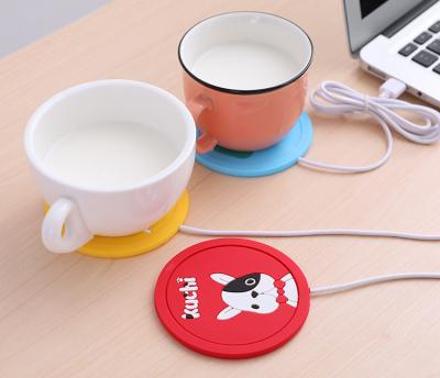 China Warmer Pad Mat Office Coffee Tea Water Milk Electric Heater Cup Heater USB Cup Warmer For Promotion Gift for sale