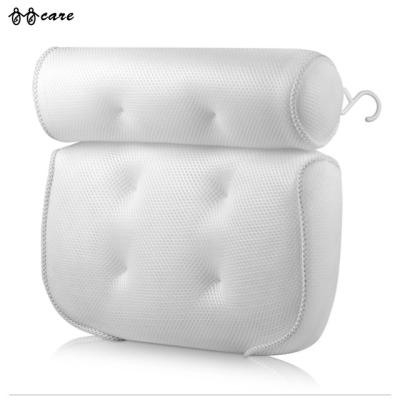 China Spa Bath Shoulder Neck Support BBCare Bath Pillow with 6 Enhanced Suction Cups, Extra Thick Spa Tub Cushion for Head, Neck, Back and Shoulder Support for sale