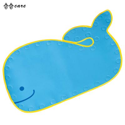 China BBCare Whale Sustainably Shape Baby Anti-Slip Bath Mat With Suction Cups for sale