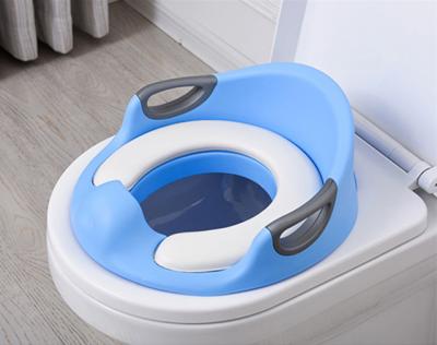 China Baby Trainning BBCare Potty Training Toilet Seat, Toddlers Toilet Ring Trainer for Boys or Girls with Splash Guard, Handles and Backrest for sale