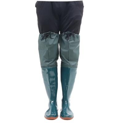 China 100% Waterproof Men's Wading Pants Immerse Outdoor Fishing Pants PVC Water Pants Non-slip Tube Waders High Growing Rain Boots for sale