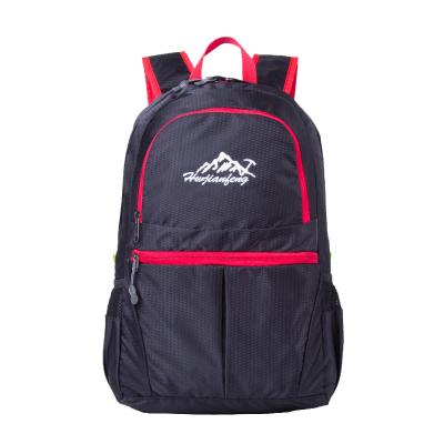 China Waterproof Sport Outdoor Waterproof Nylon Portable Foldable Backpack 2022 New 210d Promotional Gift Travel Camping Bag for sale