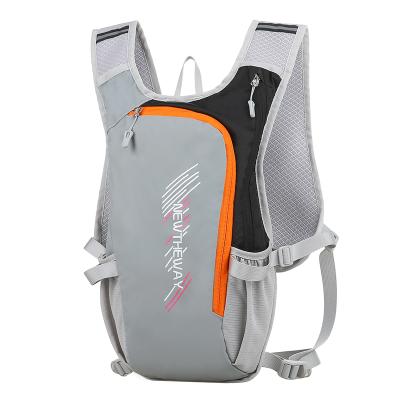 China Custom Gray Outdoor Hydration Nylon Biking Waterproof Reflective Running Backpack Vest Pack Trekking Bag Vest Riding Travel Low Moq for sale