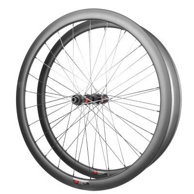 China Mountain Bikes TB347 Lightcarbon 700C Wheelset Road Disc Tubular w/ DT240 EXP & Sapim CX-Ray High End Spokes for sale