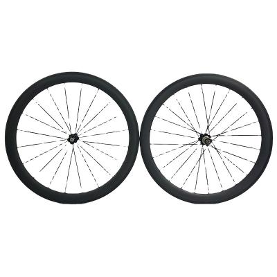 China TB373 Mountain Bikes Accept Customized 700C 50mm Carbon Fiber Bike Wheelset Carbon Road Bicycle V Brake Wheels Novatec Cycling Hubs for sale