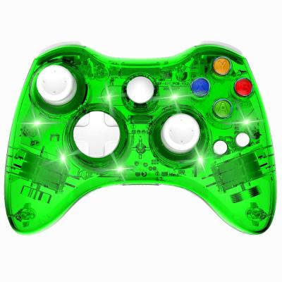 China For Xbox 360 Mando Transparent Green Color Gamepad for For XBOX 360 Wireless Gamepad Controle de Xbox 360 Controller for sale