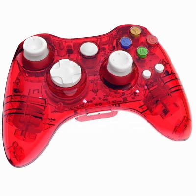 China For For XBOX 360 Controller Wireless Joystick Controle de Xbox 360 Mando Transparent Red Color For Xbox 360 for sale