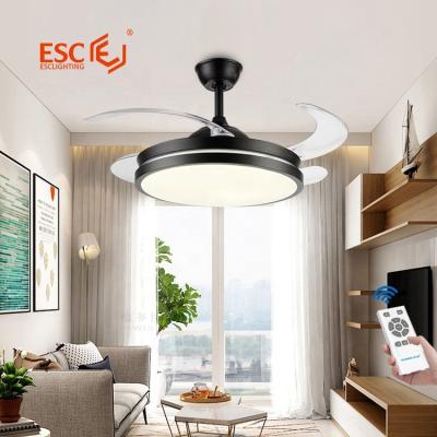 China Foldable Blades Ceiling Fan Hot Selling Hidden Prices Led Price Light Cheap Ceiling Fan With Light And Remote for sale