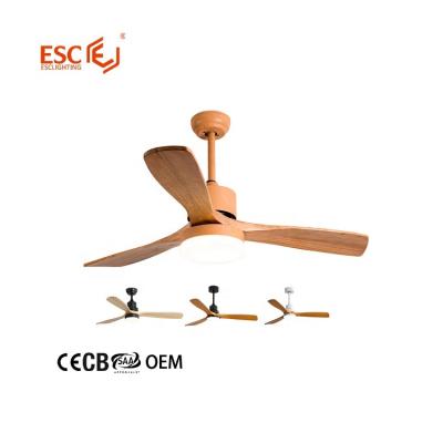 China Modern Design 52 Inch Chandelier Ceiling Fan Modern Design Silent Motor 3 Speed ​​Remote Control Wooden Light for sale